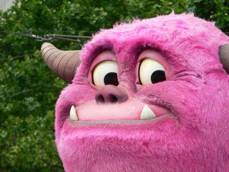 Pink fluffy monster